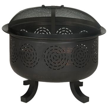 Safavieh Negril Fire Pit in Copper Distressed Black, , large