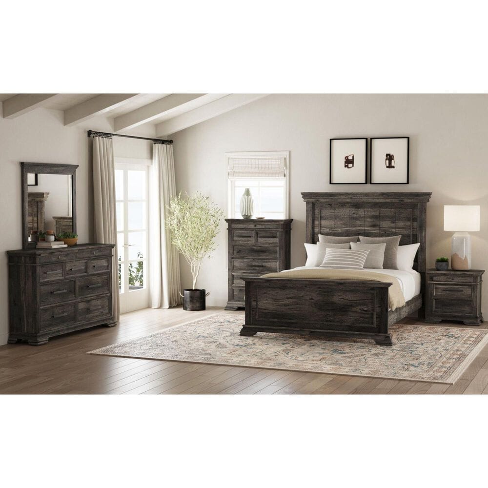 Mayberry Hill Park Ridge 9-Drawer Dresser and Mirror in Charcoal, , large