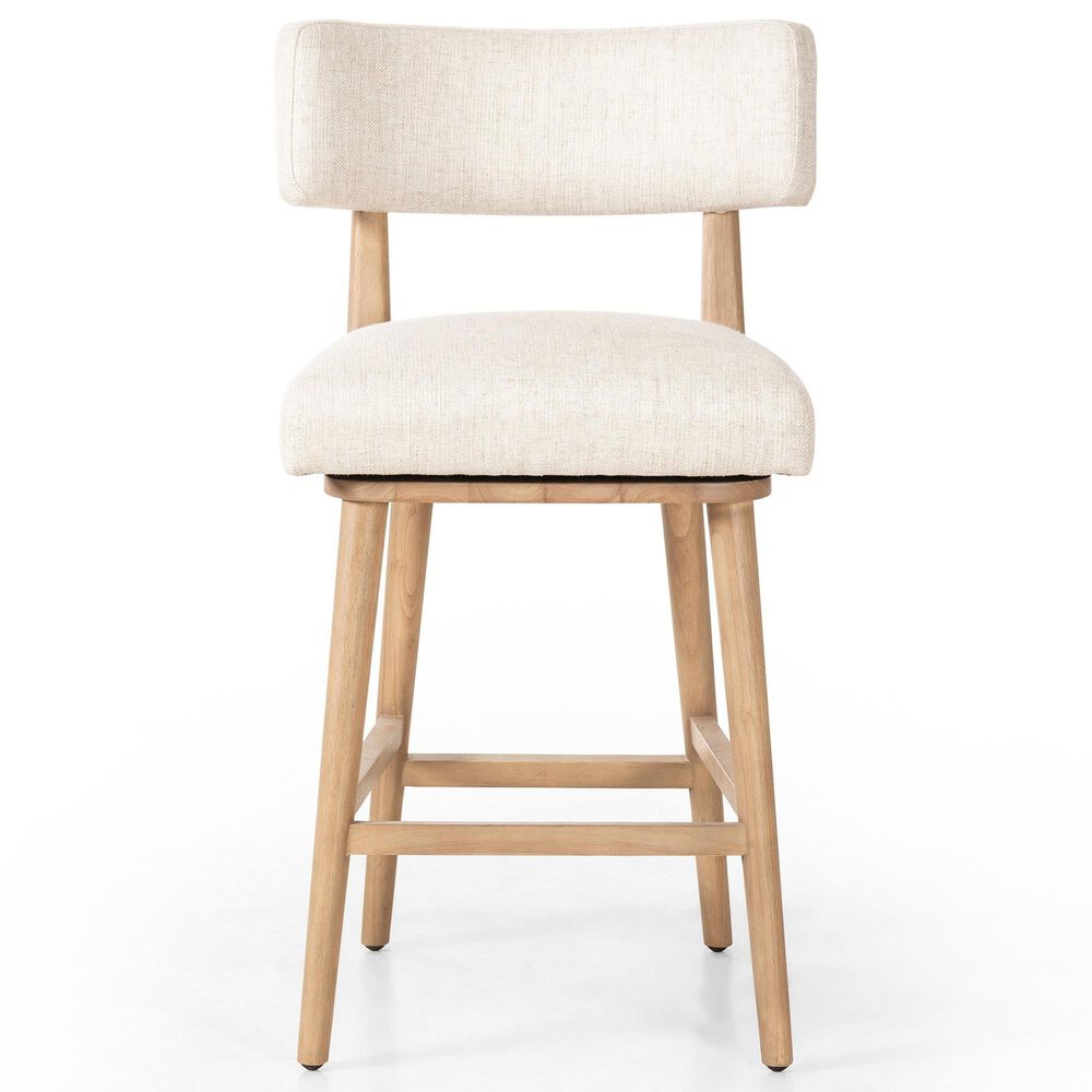 Four Hands Cardell Swivel Counter Stool in Washed Natural Parawood, , large