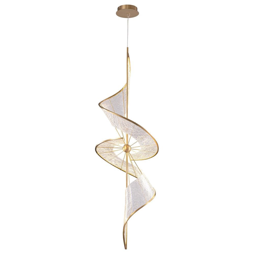 Golden Lighting Aurora 1-Light LED Large Pendant in Brushed Champagne, , large