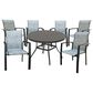 Hearth and Haven 7-Pieces Outdoor Dining Set with Stackable Chairs and Round Table in Black, , large