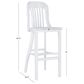 Linon Home Decor Maylen Bar Stool in Lustrous White (Set of 2), , large