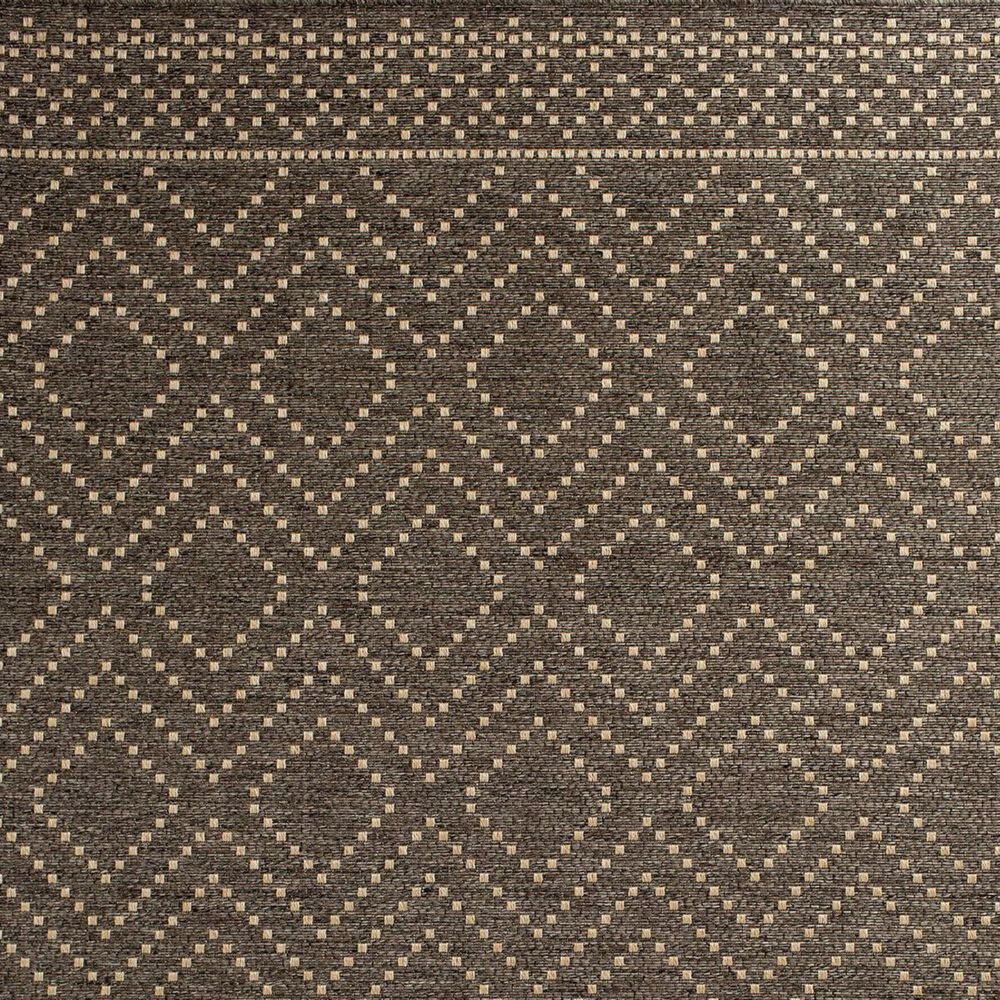 Trisha Yearwood Rug Collection Gather Sidra Border 5&#39;3&quot; x 7&#39;7&quot; Pebble and Natural Area Performance Rug, , large