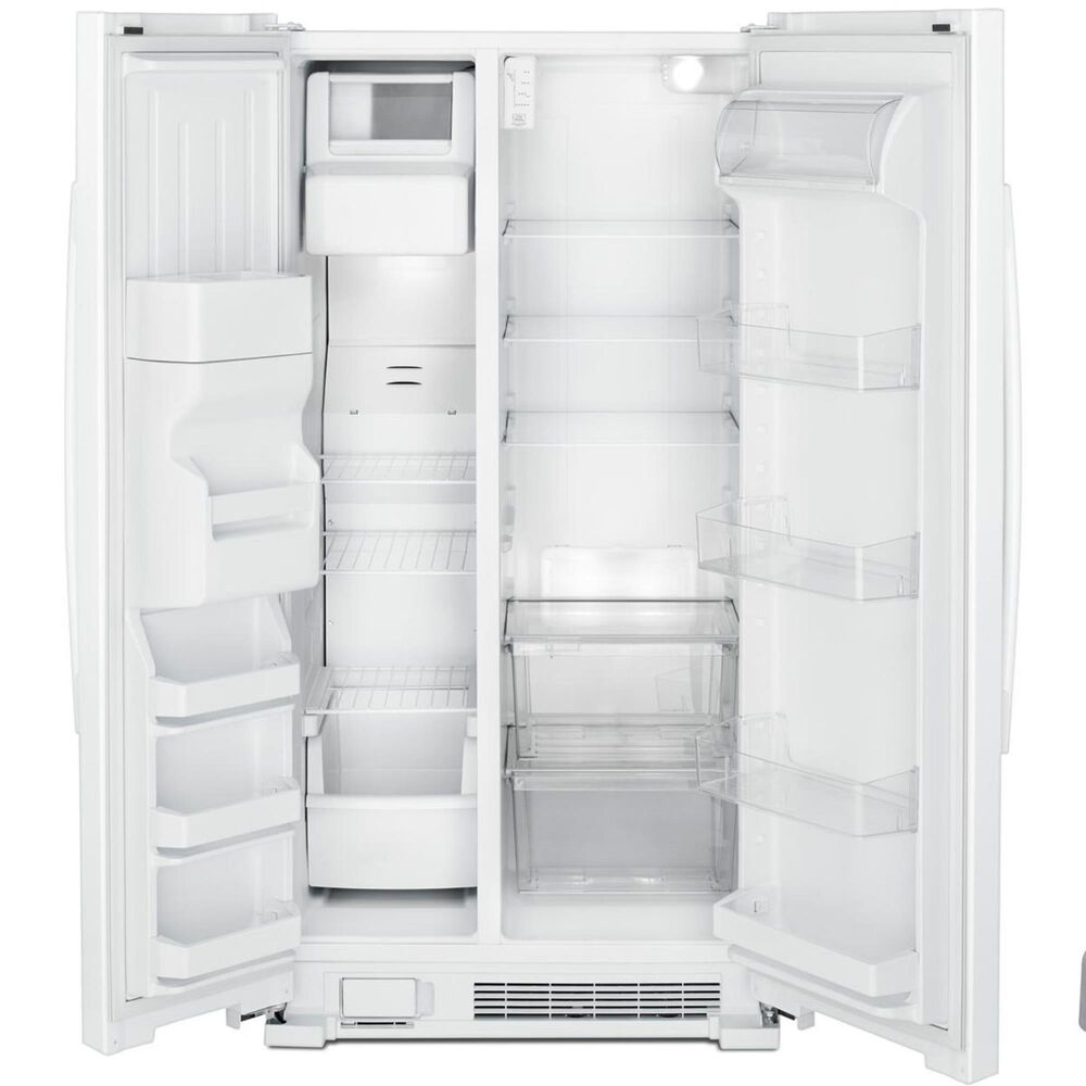 Amana 24.6 Cu. Ft. 35.5&quot; Side-by-Side Refrigerator with Dual Pad External Ice and Water Dispenser in White, , large