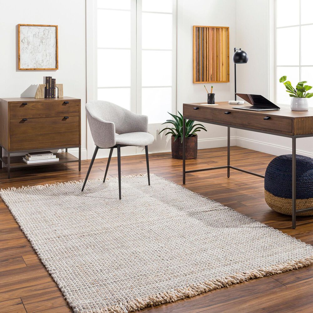 Surya Sara SRU-2302 6&#39; x 9&#39; Gray, Brown, Black, Cream, Dark Brown Area Rug, , large
