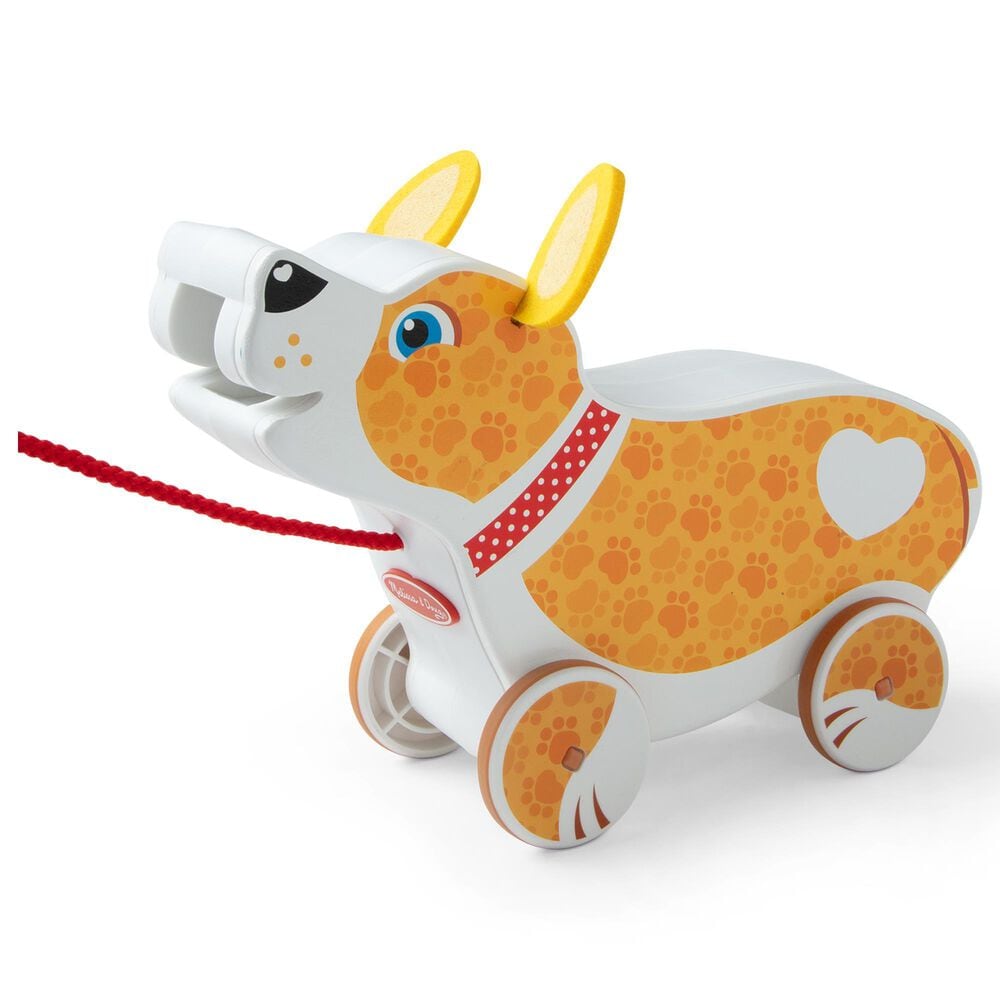 Melissa &amp; Doug Feed, Walk, and Poo Pup Wooden Pull Toy, , large