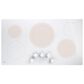 GE Appliances 36" Built-In Knob Control Electric Cooktop in White, , large