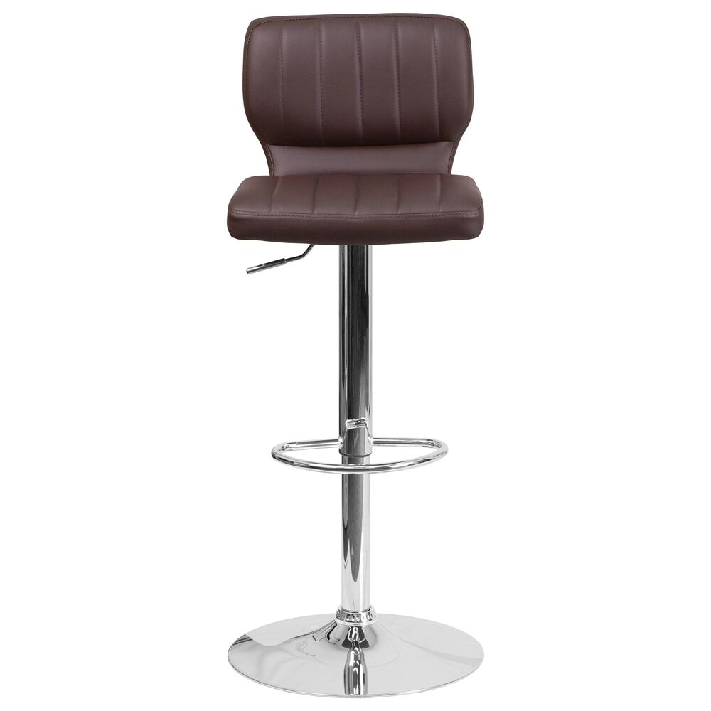 Flash Furniture Adjustable Barstool in Brown, , large