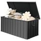 Hearth and Haven 190-Gallon Outdoor Storage Deck Box with Hydraulic Piston in Dark Gray, , large