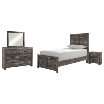 Signature Design by Ashley Wynnlow 4 Piece Twin Bedroom Set in Gray, , large