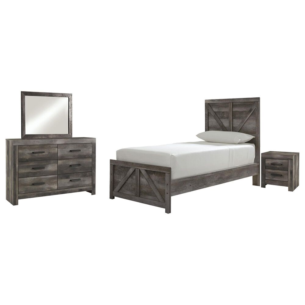 Signature Design by Ashley Wynnlow 4 Piece Twin Bedroom Set in Gray, , large