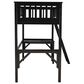 Linon Home Decor Levi Twin Workstation Loft Bed with Desk in Black, , large
