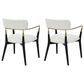 LumiSource Savannah Arm Chair with Cream Cushion in Black and Gold (Set of 2), , large