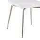 Lumisource Mason Swivel Side Chair with White Upholstered in Brushed Stainless Steel (Set of 2), , large