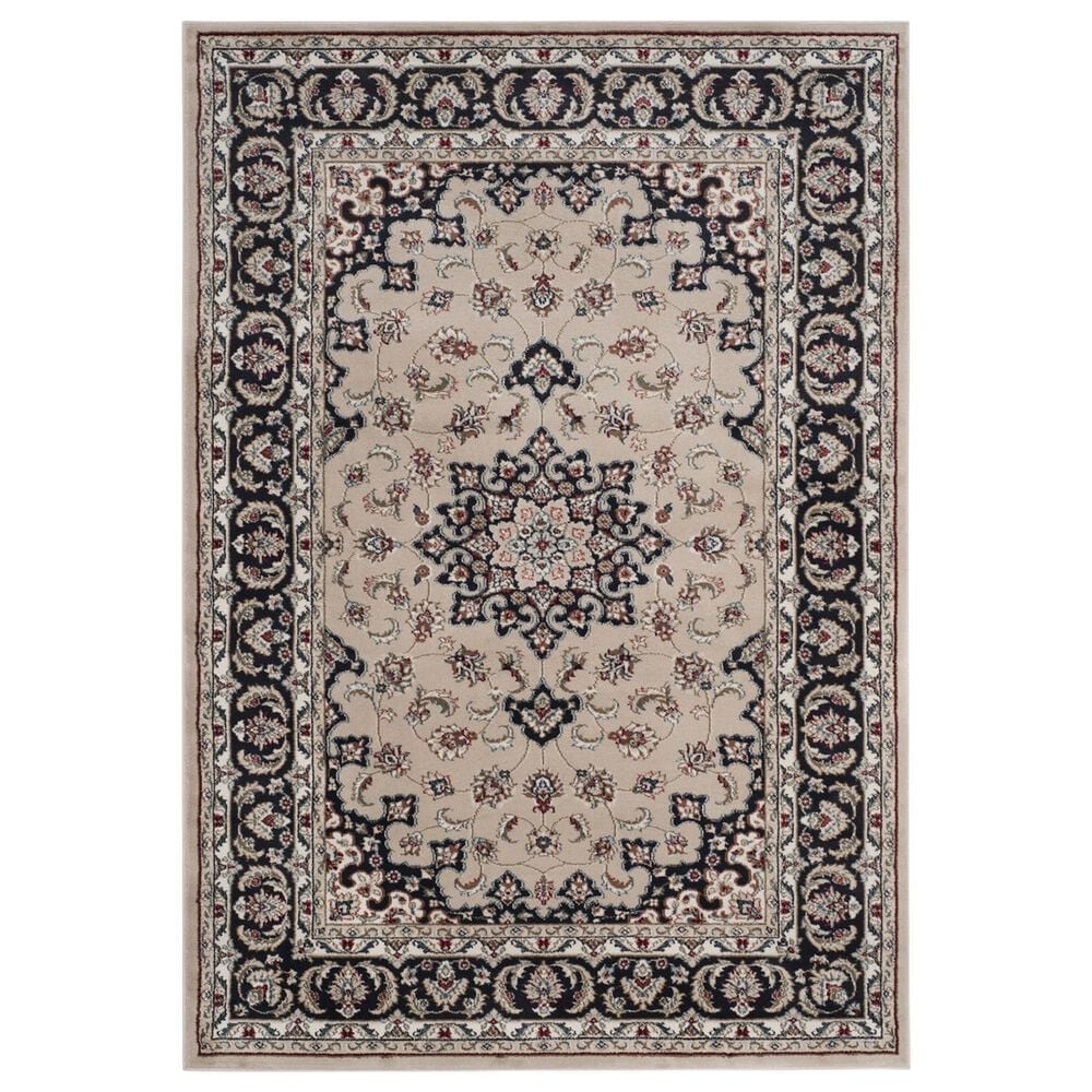 Safavieh Lyndhurst 5"3" x 7"6" Cream and Anthracite Area Rug, , large