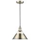Golden Lighting Orwell 1-Light Medium Pendant in Aged Brass, , large