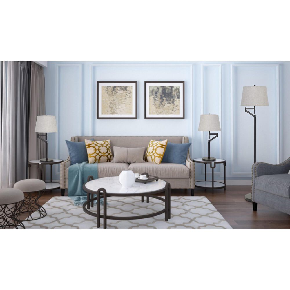 Cal Lighting Swing Arm Floor and Table Lamp Set in Dark Bronze &#40;Set of 3&#41;, , large