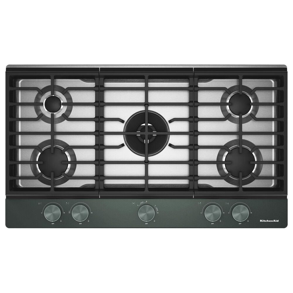 KitchenAid 36" Gas Cooktop with Premium Weighted Knobs in Juniper, , large