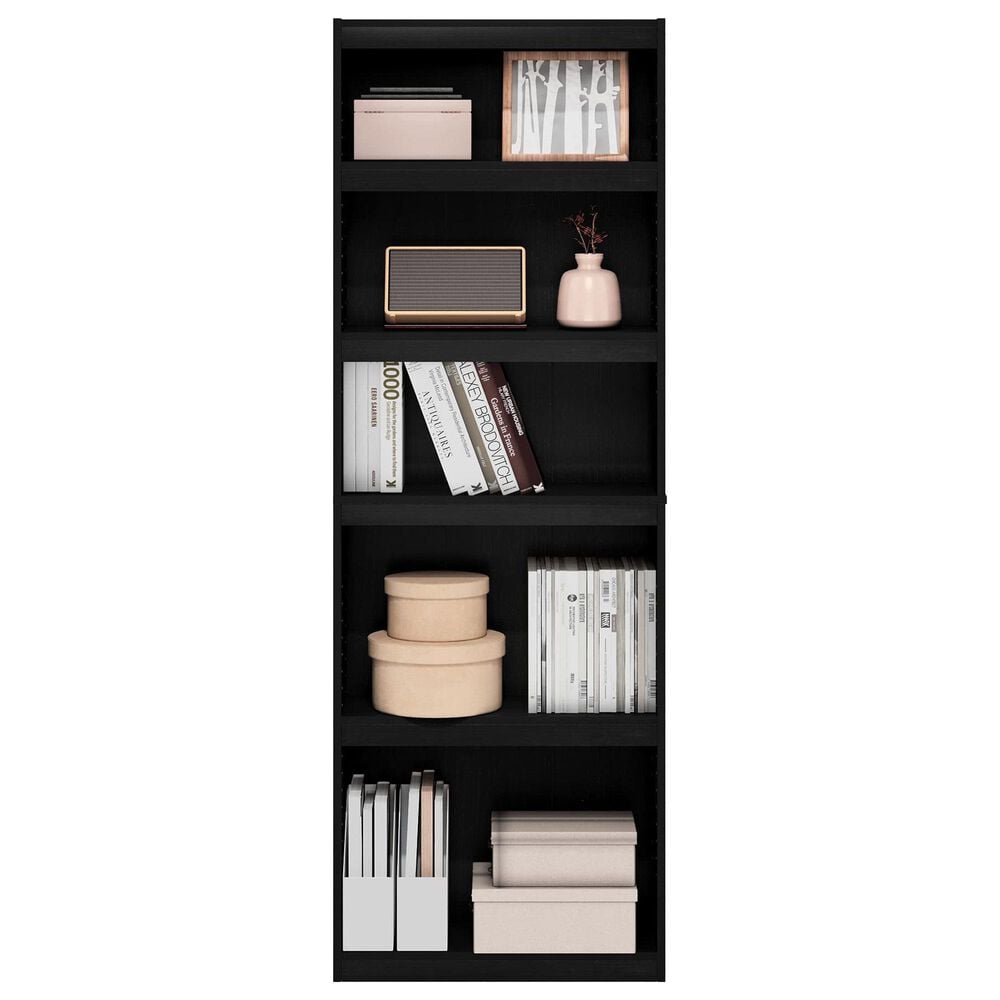 HOMLUX Enhanced Home 5-Tier Shelf Bookcase in Blackwood, , large