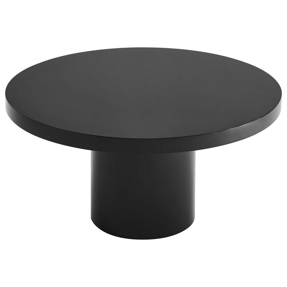 Modway Gratify 60&quot; Round Dining Table in Black - Table Only, , large