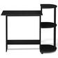 HOMLUX Compact Computer Desk with 3 Side Storage Shelves in Americano and Black, , large