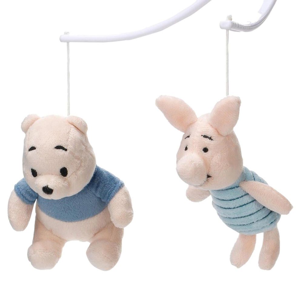 Lambs and Ivy Pooh Bear Musical Mobile in Gray and Beige, , large