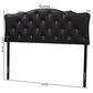 Baxton Studio Rita Queen Panel Headboard with Faux Leather Upholstered in Black, , large