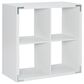 Linon Home Decor Galli 4-Shelf Bookcase in White, , large