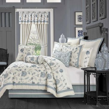 J. Queen New York Garden 4-Piece Queen Comforter Set in Blue, , large