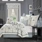 J. Queen New York Garden 4-Piece Queen Comforter Set in Blue, , large