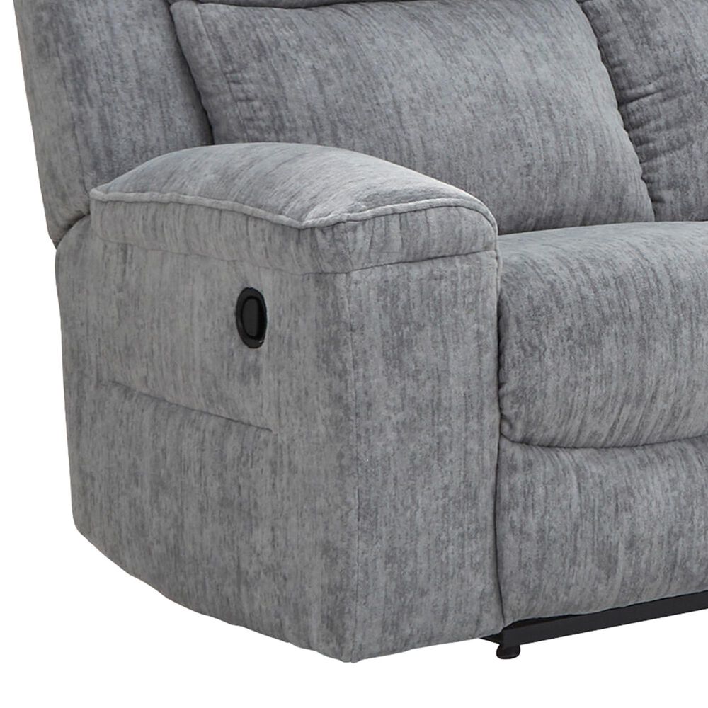 Ashley Buntington Manual Reclining Sofa in Pewter, , large