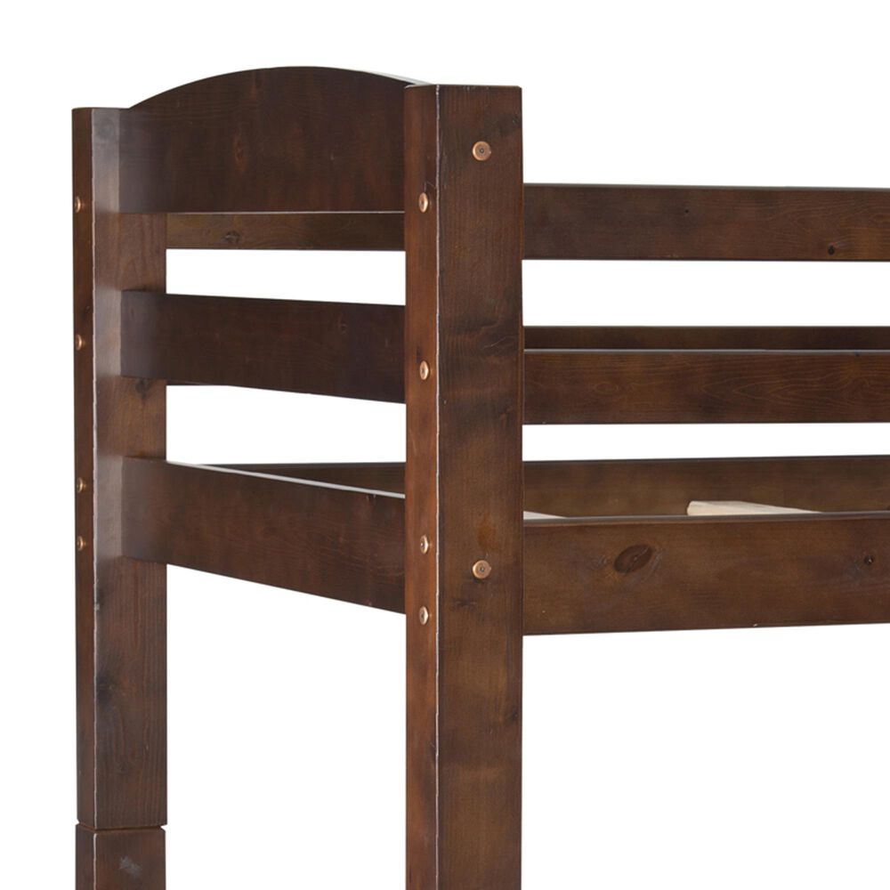 Linon Home Decor Levi Twin Over Twin Bunk Bed in Espresso, , large