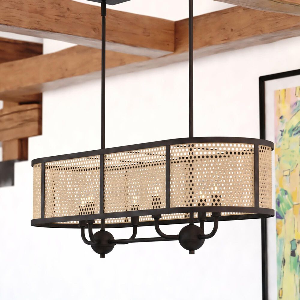 Vaxcel International Co. Ltd. Berens 6-Light Chandelier in Matte Black, , large
