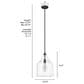 Hunter Dunshire 12" 1-Light Medium Pendant with Clear Shade in Noble Bronze, , large
