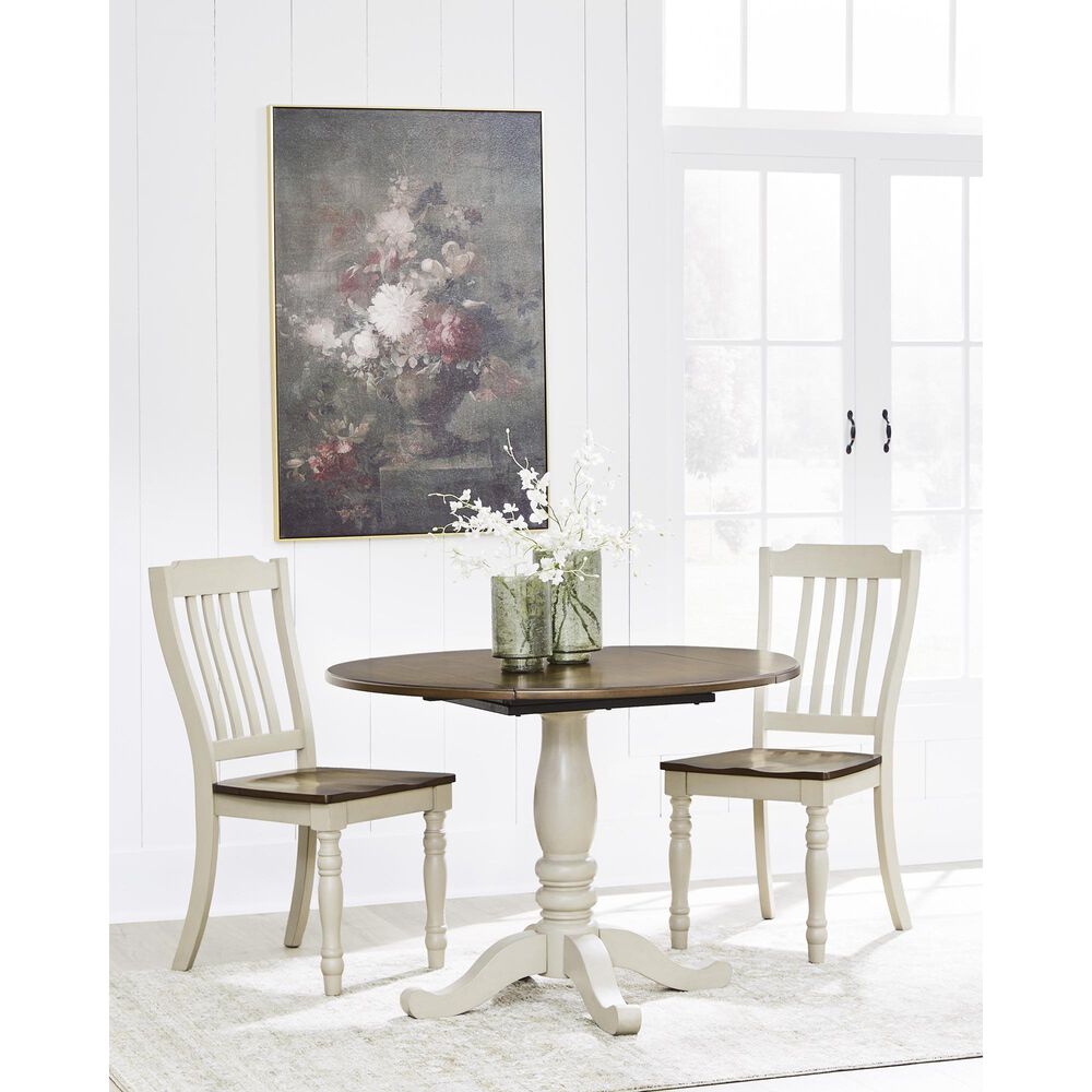 Ashley Wirloni Dining Table in Antique White and Medium Brown - Table Only, , large