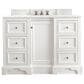James Martin Vanities De Soto 48" Single Bathroom Vanity in Bright White with 3 cm Arctic Fall Solid Surface Top and Rectangular Sink, , large