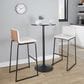 Lumisource Mason Mara Barstool with White Cushion in Gold and Walnut (Set of 2), , large