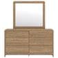 Ashley Gramburg 5 Piece Twin Panel Bedroom Set in Warm Brown, , large