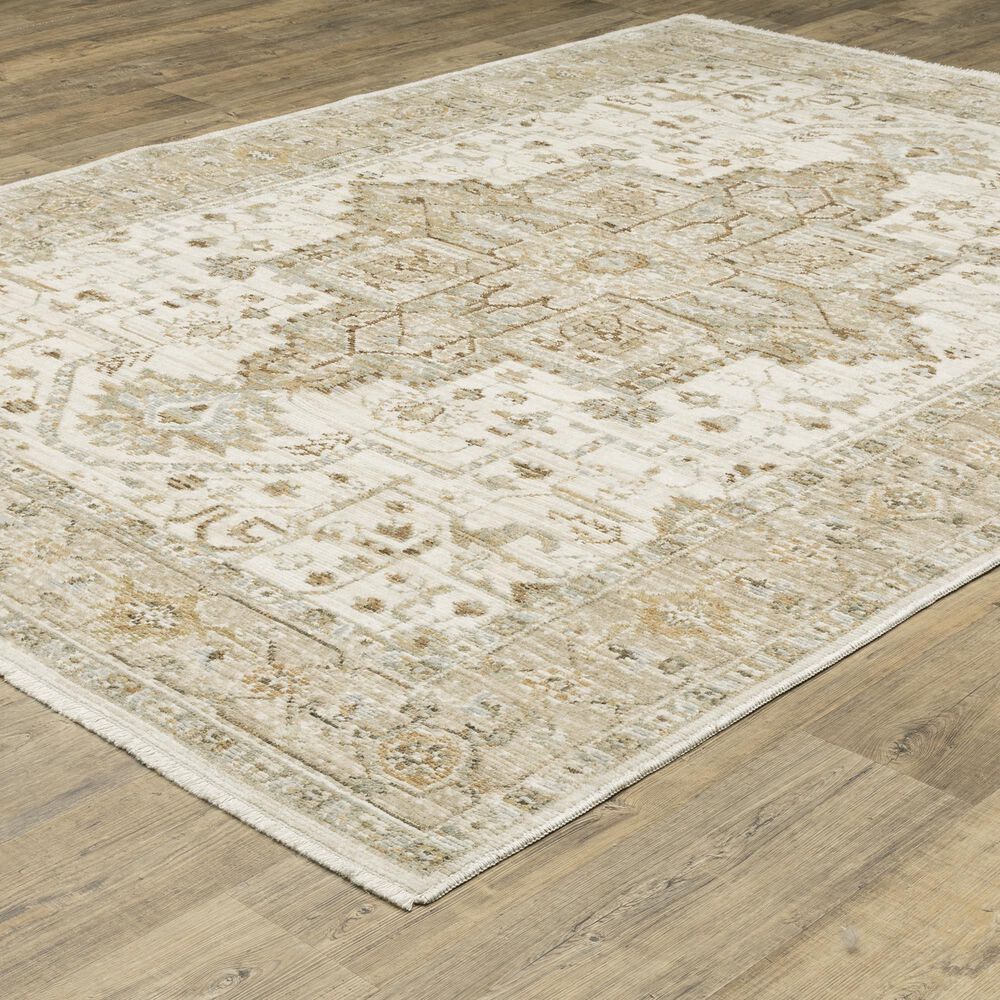 Oriental Weavers Lola Beige and Gold 6'7" x 10' Area Rug, , large