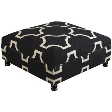 Surya Upholstered Ottoman in Charcoal, Beige, , large