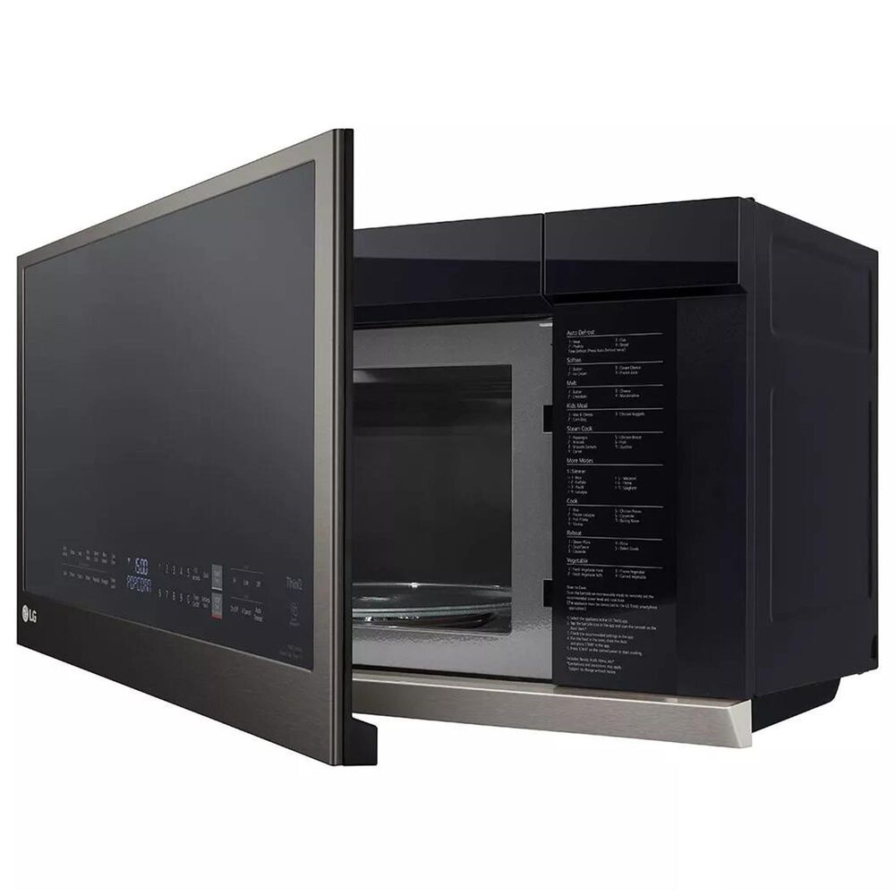 LG 2-Piece Kitchen Package with 6.3 Cu. Ft. Smart Freestanding Electric Range and 2.1 Cu. Ft. Smart Over-the-Range Microwave in Black Stainless Steel, , large