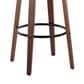 LumiSource Curva 30" Swivel Barstool with Light Grey Upholstery in Walnut and Black (Set of 2), , large