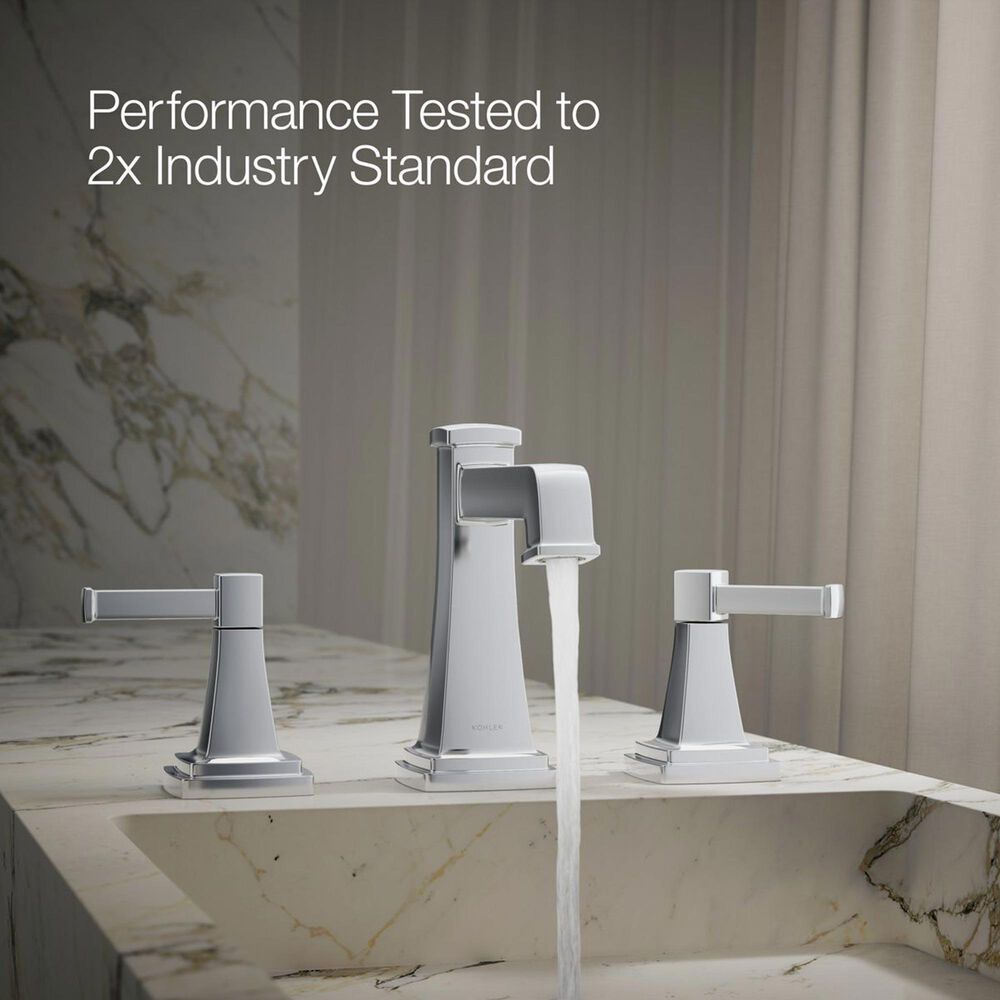 Kohler Riff Widespread Bathroom Sink Faucet in Polished Chrome, , large