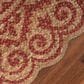 L&R Resources Synergy 54125RED 6" Round Tan and Raspberry Red Area Rug, , large