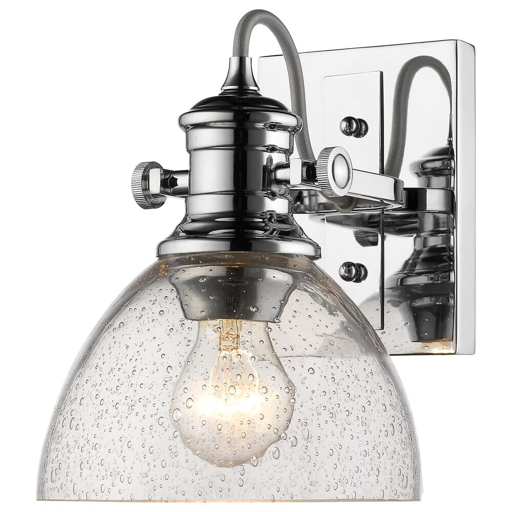 Golden Lighting Hines 1-Light Semi-Flush in Chrome, , large