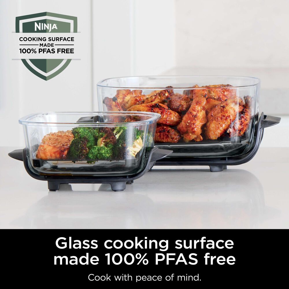 Shark Crispi 4-In-1 Portable Glass Air Fryer Cooking System in Sage Green, , large
