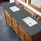 James Martin Vanities Brittany 72" Double Bathroom Vanity in Saddle Brown with 3 cm Parisien Bleu Quartz Top and Rectangular Sinks, , large