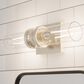 Hunter Lenlock 16" 2-Light Vanity with Seeded Shade in Brushed Nickel, , large