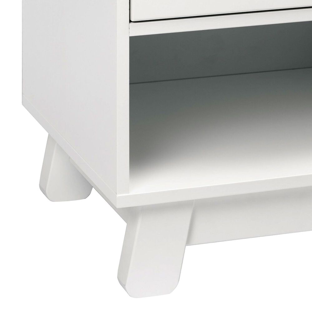 Babyletto Hudson 1 Drawer Nightstand with USB Port in White, , large