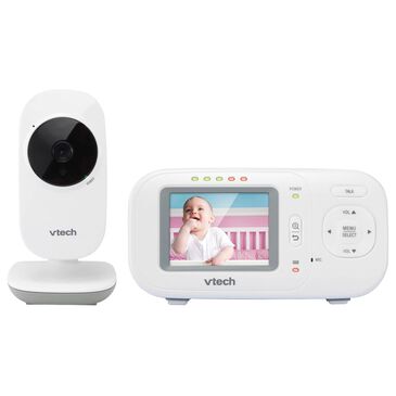 Vtech 2.4" Full-Color Digital Video Baby Monitor and Automatic Night Vision in White, , large